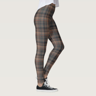 Dunkle Erde Wald Plaid Tartan Leggings