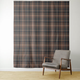 Dunkle Erde Wald Plaid Tartan Wandteppich