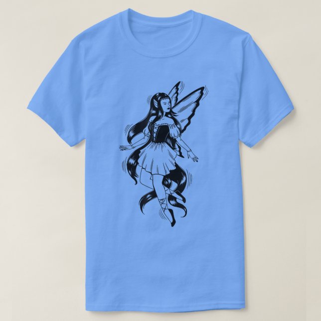 Dunkle Fairy Fairies Magic Fly Wings T-Shirt (Design vorne)