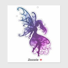 Dunkle Fairy Flower Hair Laptop Cutout Vinyl Aufkleber