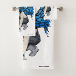 Dunkle Fairy Gardener Gartenarbeit Fantasy Badetüc Badhandtuch Set