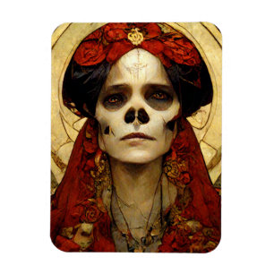 Dunkle Fantasie Gothic Skull Frau 3 Magnet