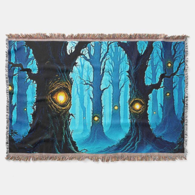Dunkle Fantasy-Augenwald-Design Decke (Vorderseite)