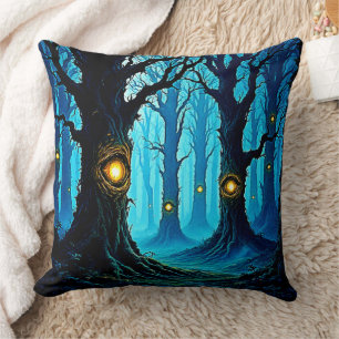 Dunkle Fantasy-Augenwald-Design Kissen