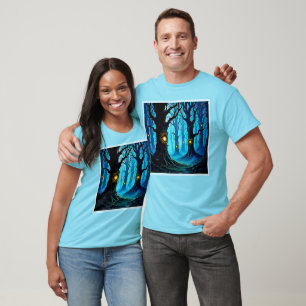 Dunkle Fantasy-Augenwald-Design T-Shirt