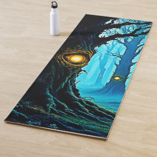 Dunkle Fantasy-Augenwald-Design Yogamatte