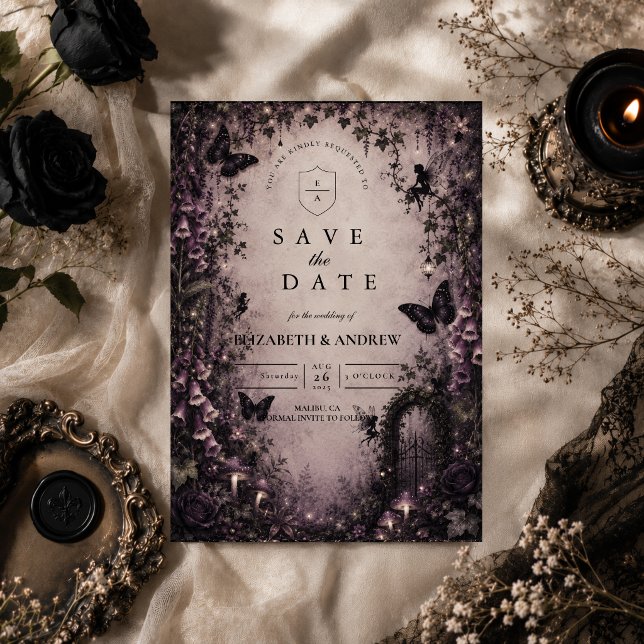 Dunkle Fantasy-Fee-Gotische Hochzeit Save The Date (Von Creator hochgeladen)