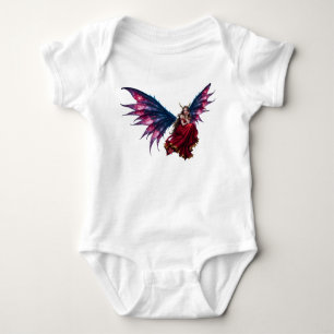 Dunkle Fantasy Fee Königin mit Schmetterlingsflüge Baby Strampler