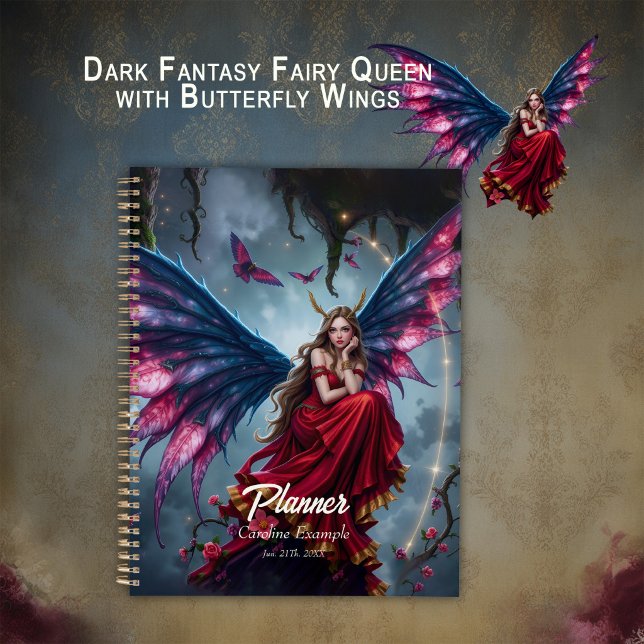 Dunkle Fantasy Fee Königin mit Schmetterlingsflüge Planer (Von Creator hochgeladen)
