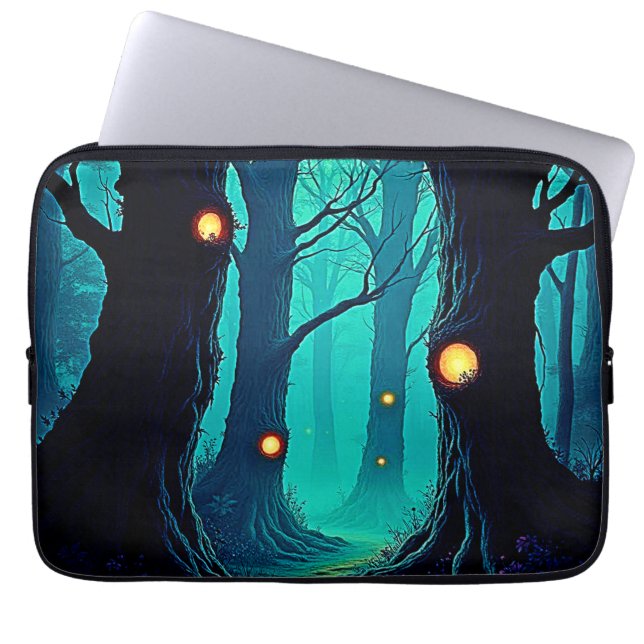 Dunkle Fantasy Forest Mystery Laptopschutzhülle (Vorderseite)