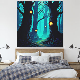 Dunkle Fantasy Forest Mystery Leinwanddruck