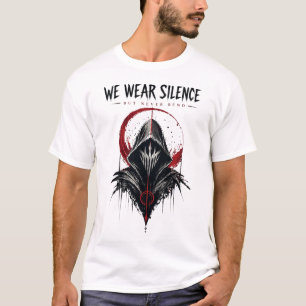 Dunkle Fantasy Kapuzenkrieger Grafik T-Shirt
