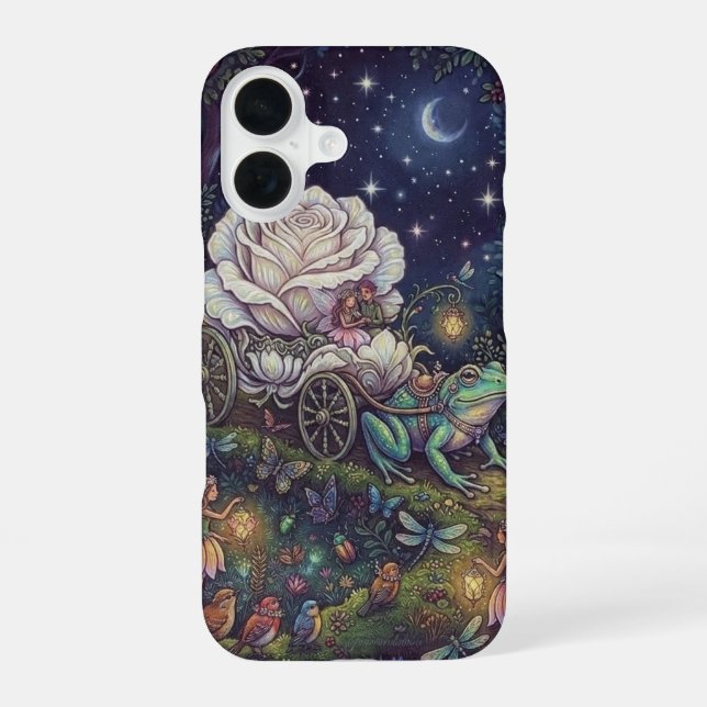 Dunkle Fantasy-Mitternachts-Fee-Wald Whimsical Got iPhone 16 Hülle (Rückseite)