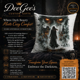 Dunkle Fantasy-Monster-Augen und gruseliger Friedh Kissen