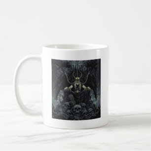 Dunkle Fantasy Odin auf dem Thron der Schädel Myth Kaffeetasse