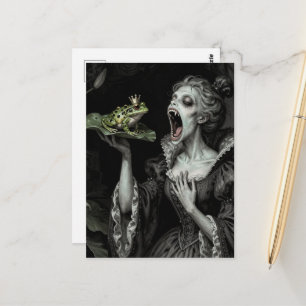 Dunkle Fantasy Prinzessin hat die Kröte gegessen Postkarte