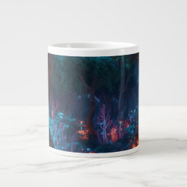 Dunkle Fantasy-Waldkunst-Kaffeetasse Jumbo-Tasse
