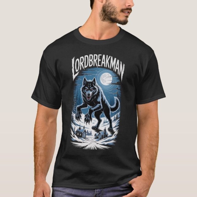 Dunkle Fantasy-Wolf-Kunst für Fans T-Shirt (Vorderseite)
