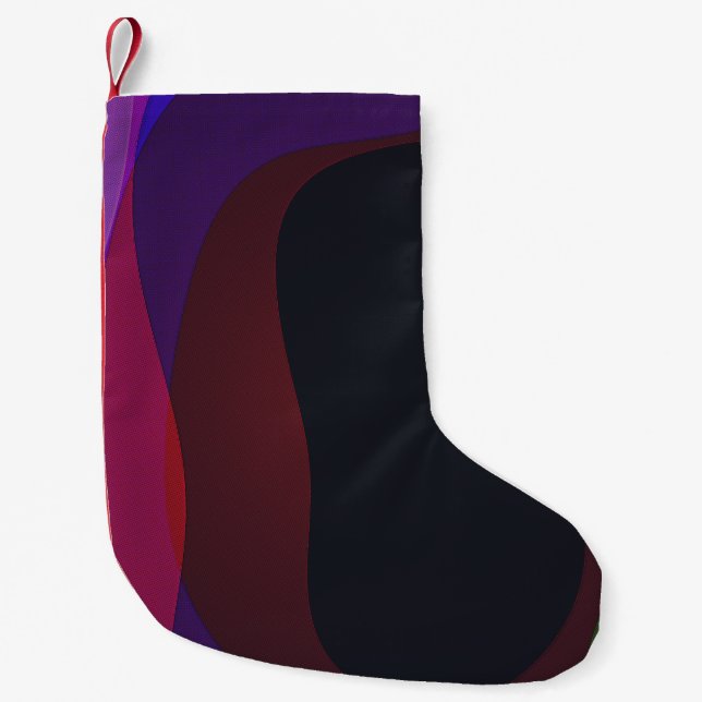 Dunkle Farbe Abstrakt 716 Kleiner Weihnachtsstrumpf (Vorderseite)