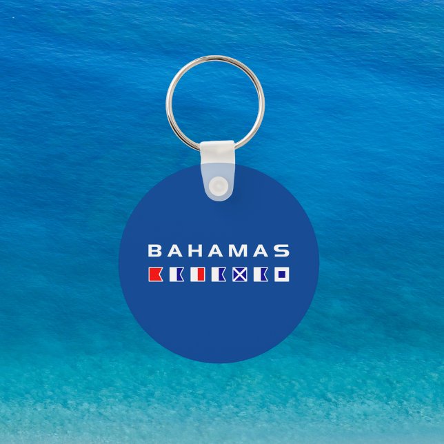 Dunkle Farbe der Bahamas maritimen Signalflags Schlüsselanhänger (Von Creator hochgeladen)
