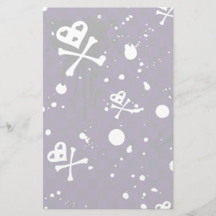 Dunkle FarbeEmo Muster mit Farbe Briefpapier