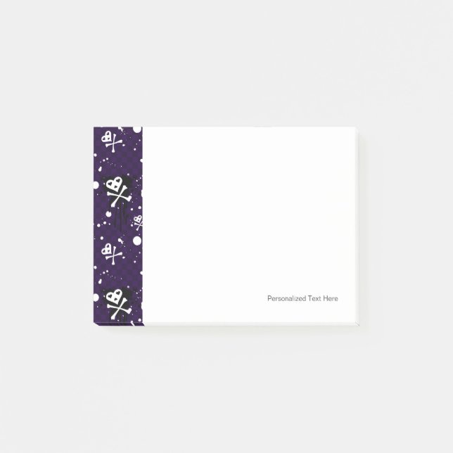 Dunkle FarbeEmo Muster mit Farbe Post-it Klebezettel (Vorderseite)