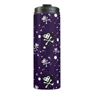 Dunkle FarbeEmo Muster mit Farbe Thermosbecher