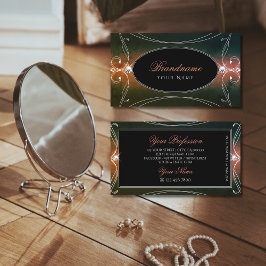 Dunkle Farbenfrohe Verzierte Sparklingeln Visitenkarte