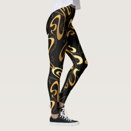 Dunkle farbige Abstrakte Leggings