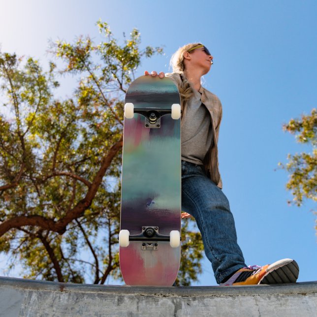 Dunkle, farbige abstrakte Mischung Skateboard (Außenbereich 1)