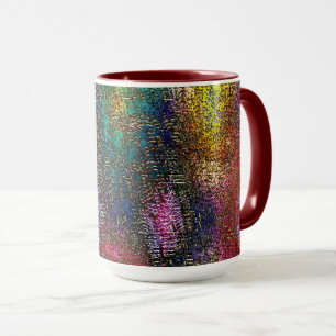 Dunkle, farbige grinöse Textur in kratzfarbiger Ti Tasse