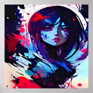 Dunkle Farbkunst Poster