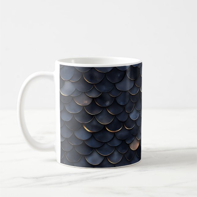 Dunkle Farbskalierungs-Muster Kaffeetasse (Links)