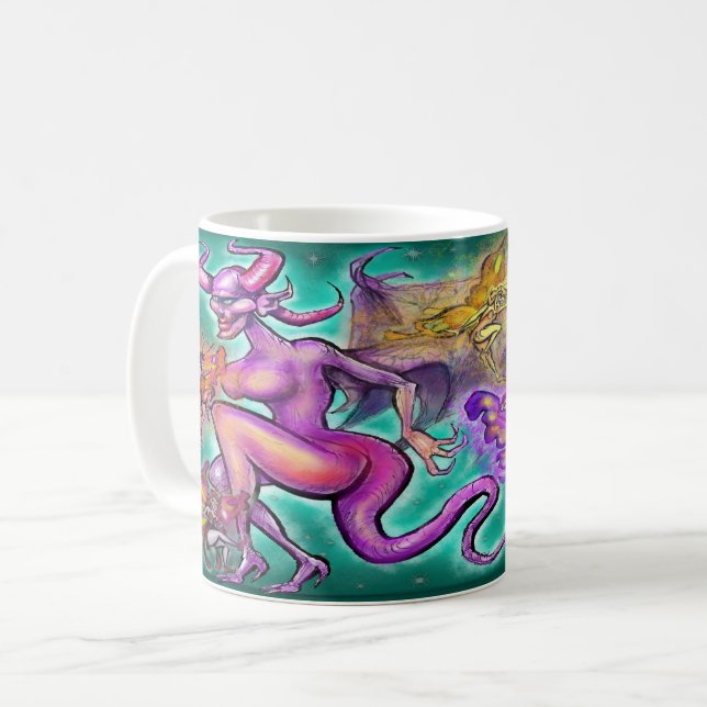 Dunkle Fee Kaffeetasse (Vorderseite Links)