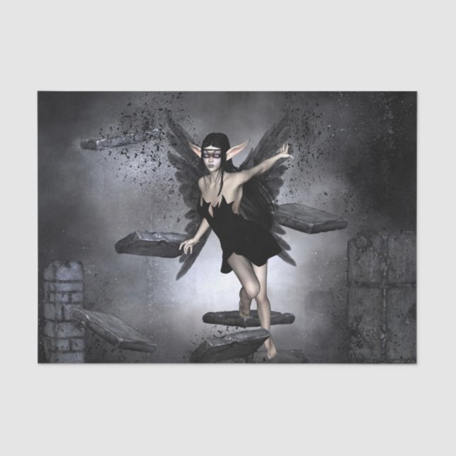 Dunkle Fee Seidenpapier (Vorderseite)