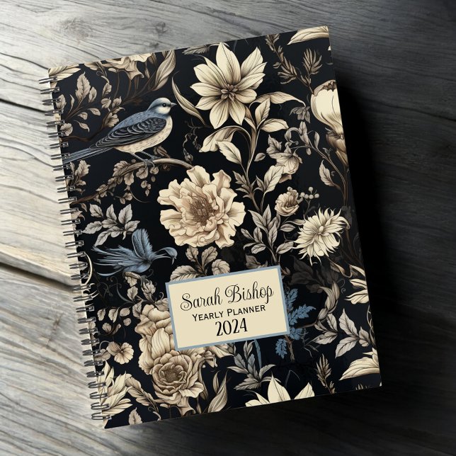 Dunkle Floral Custom Yeypplaner Hardcover Planer (Von Creator hochgeladen)