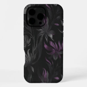 Dunkle Florale Fantasy-Gotische Lila Eleganz iPhone 16 Pro Max Hülle