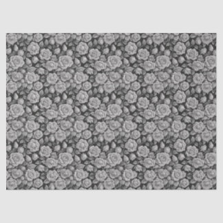 Dunkle Florale Schwarze Graue Rosen Ästhetik Seidenpapier
