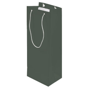 Dunkle Forest Green Solid Color - Farbe - Farbe - Geschenktüte Für Weinflaschen
