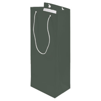 Dunkle Forest Green Solid Color - Farbe - Farbe -  Geschenktüte Für Weinflaschen