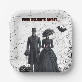 Dunkle Freuden erwarten gotisches erwachsenes Hall Pappteller