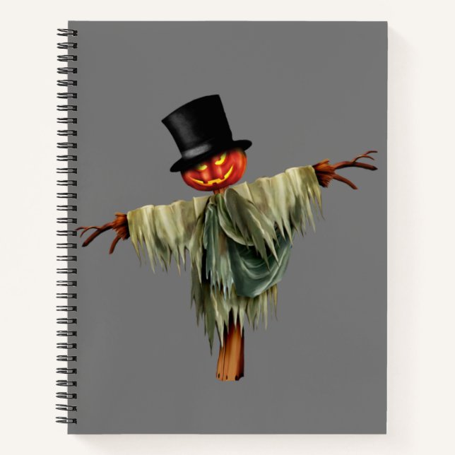 Dunkle Freuden: Halloween 8.5" x 11" Spirale Notizbuch (Vorderseite)