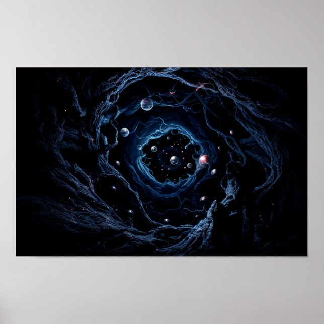 Dunkle Galaxie Außenposter Wand an Wand Kunst (Vorne)