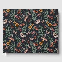 Dunkle Gartenvögel und Schmetterlinge