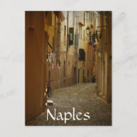 Dunkle Gasse in Neapel, Italien - Postkarte