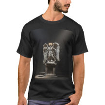 Dunkle gefallene Engelsstatue\Gotisches Kathedral-