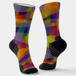 Dunkle Geometrie - athletische Socken