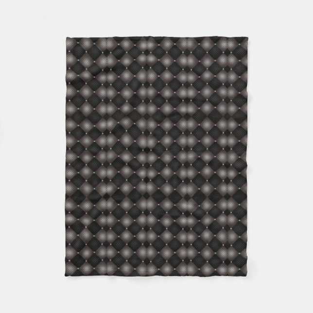 Dunkle gesteppte Diamantdecke Fleecedecke (Vorderseite)