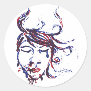 dunkle Gewässer Runder Aufkleber