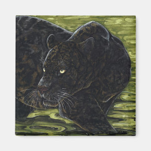 Dunkle Gewässer - Schwarzer Panther Magnet